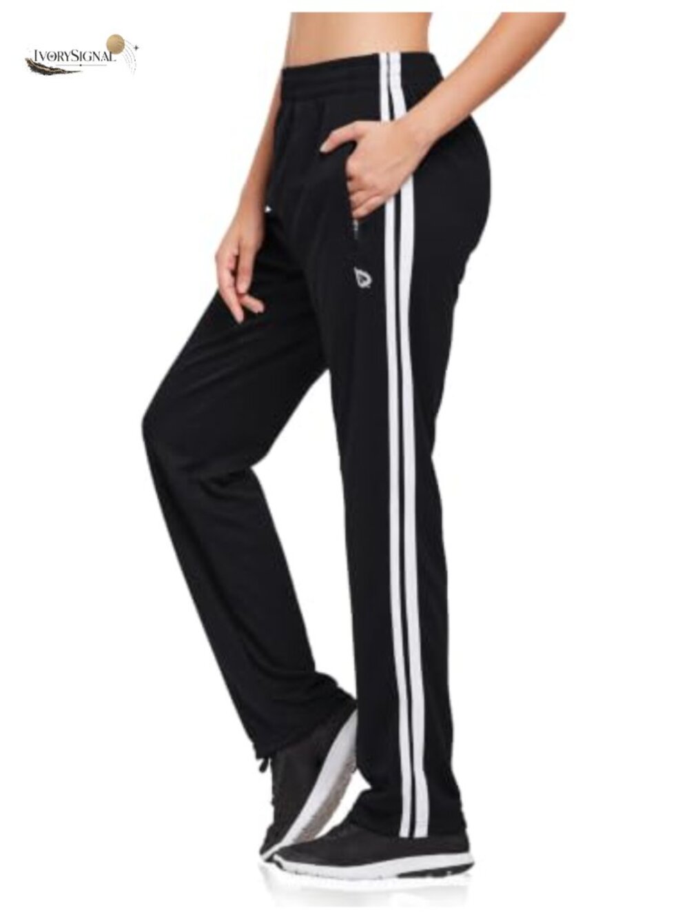 Women's Track Pants Athletic Jogging Sweatpants with Zipper Pockets